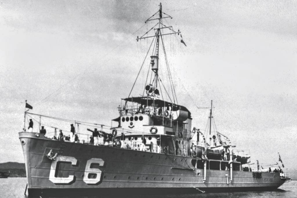 BAIXAS - Corveta Camaquã: afundada em julho de 1944, ela teve 33 mortos -