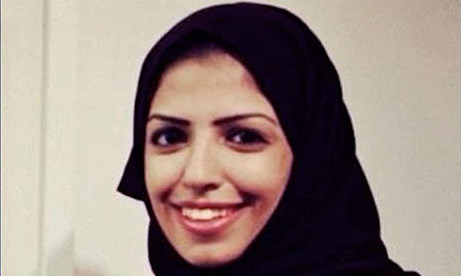A estudante saudita da Universidade de Leeds, no Reino Unido, Salma al-Shehab, foi detida ao voltar para casa na Arabia Saudita. 17/08/2022.