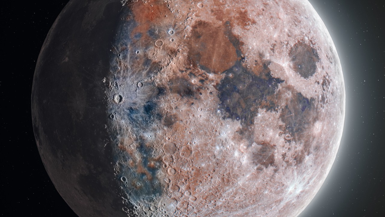 Impressionante registro da Lua mostra cores vibrantes -