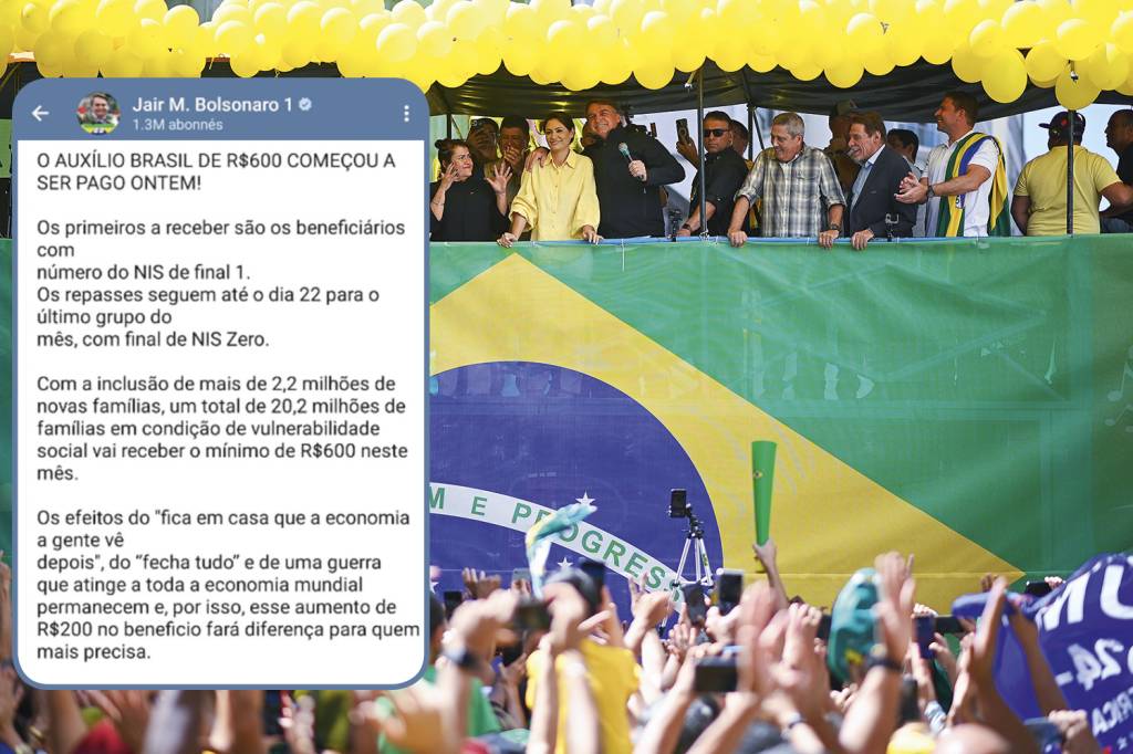 DIVIDENDOS - Bolsonaro: pacote de benefícios também é arma para reduzir desvantagem eleitoral -