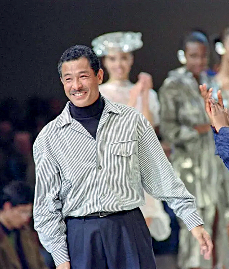 The Japanese designer Issey Miyake in 1991 after presenting his collection in Paris. ¿I don¿t make fashion. I make clothes,¿ he once said. Credit...Pierre Guillaud/Agence France-Presse ¿ Getty Images