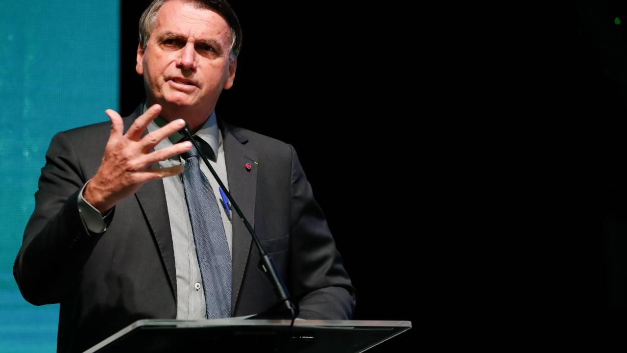 (Chapecó - SC, 07/04/2021) Palavras do Presidente da República, Jair Bolsonaro.Foto: Alan Santos/PR