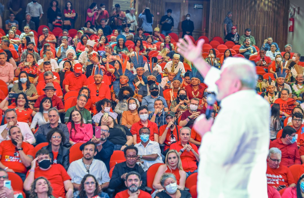 O ex-presidente Luiz Inácio Lula da Silva e candidato `a presidência da República pelo PT,   no ato "Brasil Pela Paz pela Paraíba e pelo Brasil", 02/08/2022.