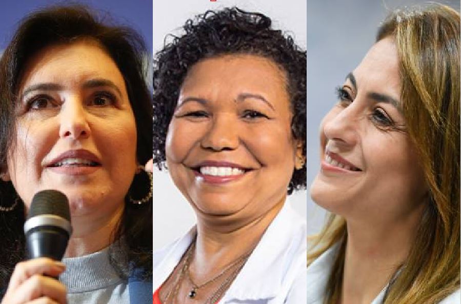 Simone Tebet (MDB), Vera Lúcia (PSTU) e Soraya Thronicke (União Brasil)