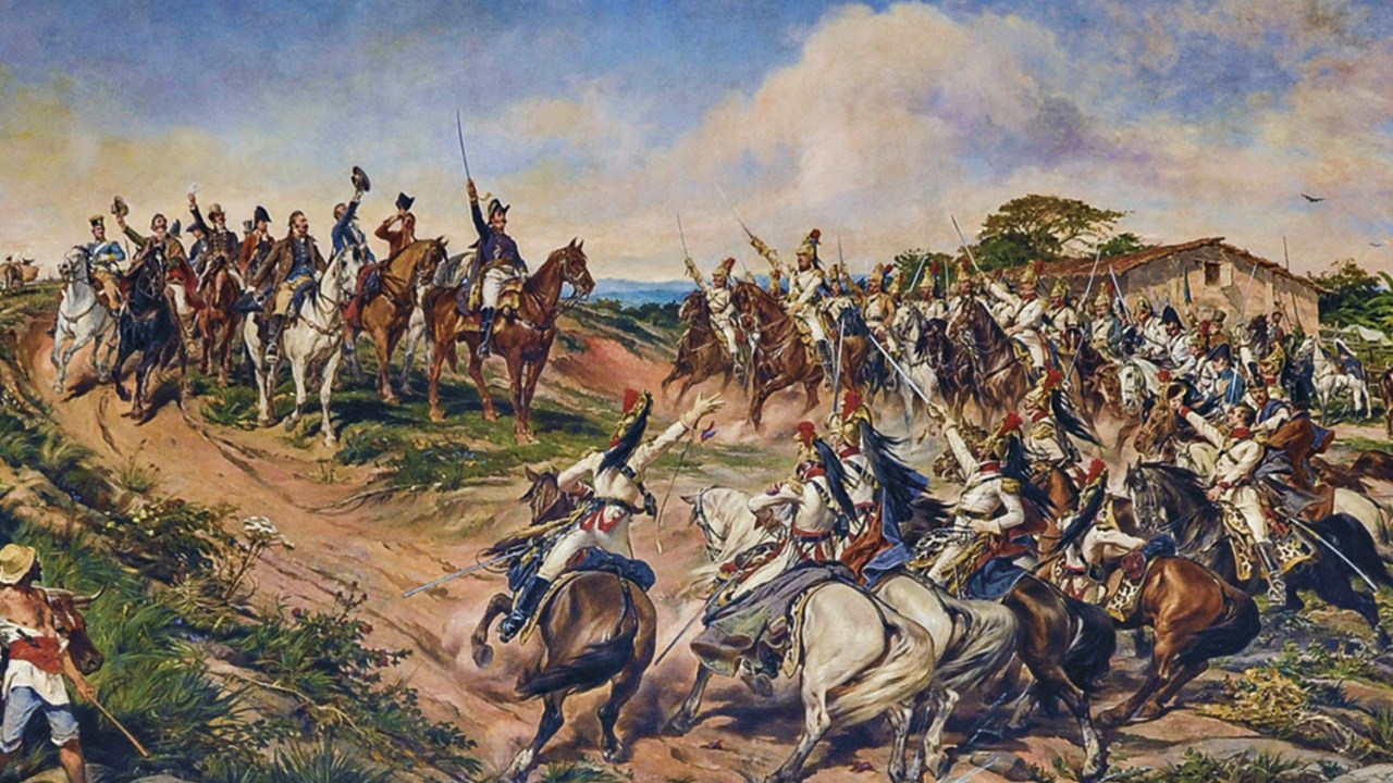 AVESSO DO REAL - A tela de Pedro Américo, de 1888: visão romanceada do que ocorreu às margens do Ipiranga -