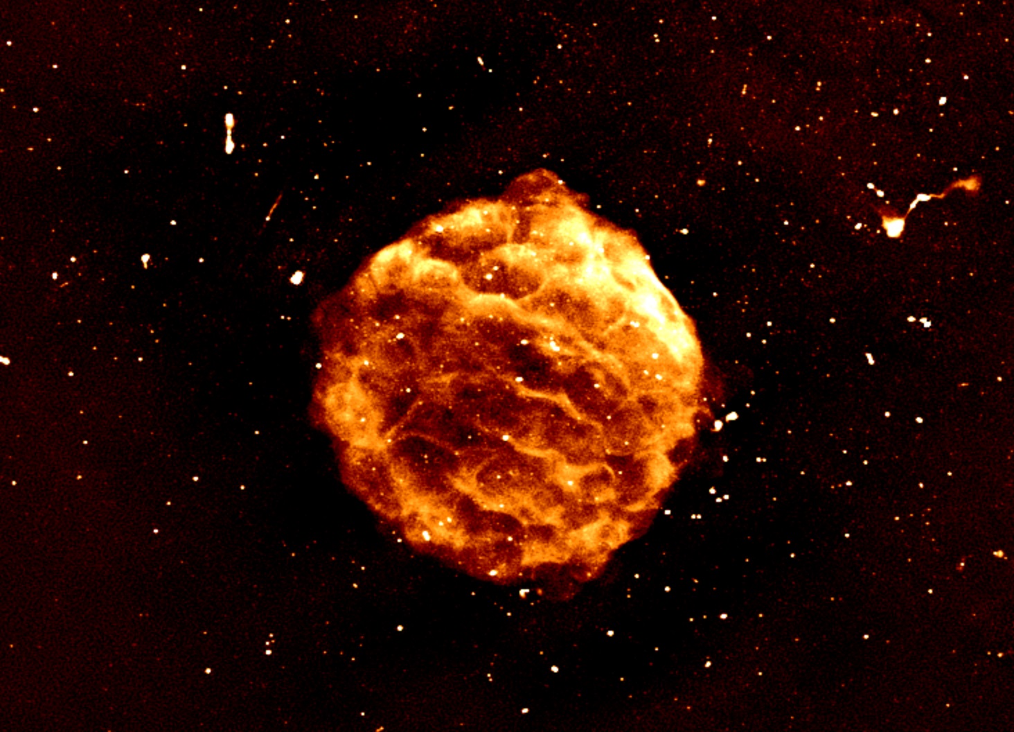 The supernova remnant G261.9+5.5, located more than 10,000 light-years from Earth, in the first image processed by the Setonix supercomputer -