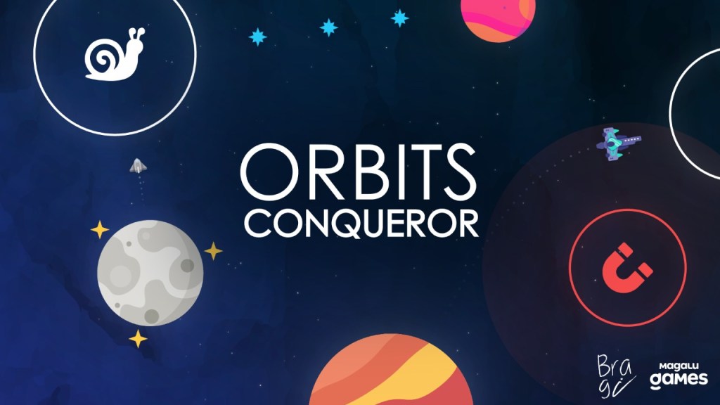 Tela do Orbits Conqueror, game gratuito para celular do Magalu Games