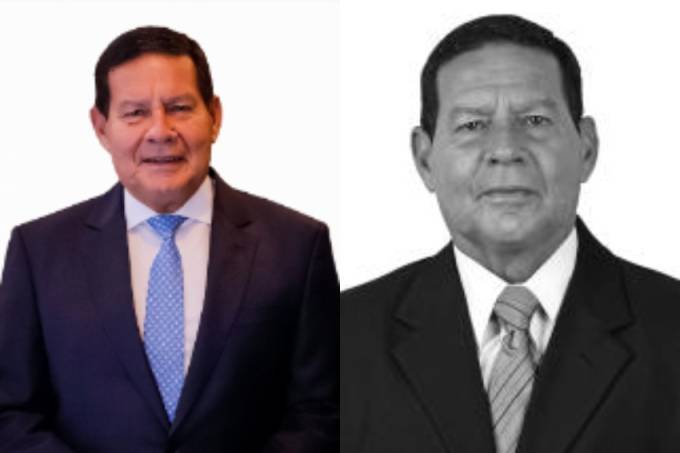 Fotos de urna do vice-presidente Hamilton Mourão em 2018 e 2022