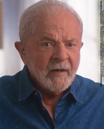 O ex-presidente Luiz Inácio Lula da Silva em vídeo divulgado por sua campanha