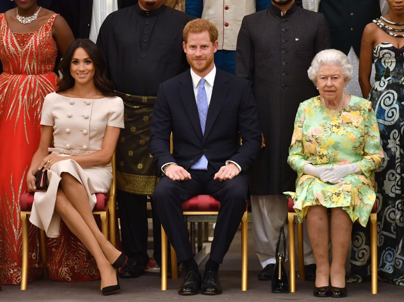Meghan Markle, Harry e a Rainha Elizabeth II -