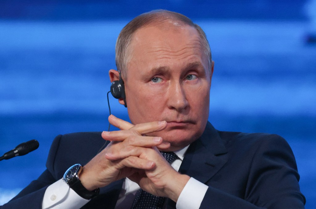 Presidente russo, Vladimir Putin, durante fórum econômico em Vladivostok. 07/09/2022