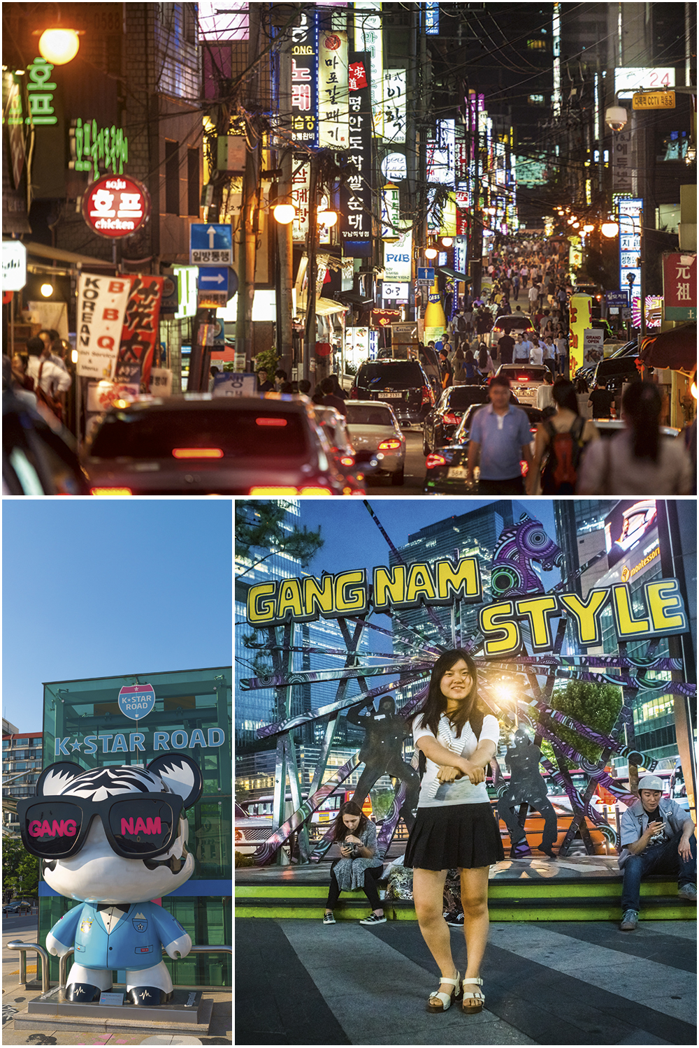 POLO CULTURAL - O agito noturno em Gangnam (acima) e imagens do apelo pop do bairro: de terreno baldio a tema de hit -