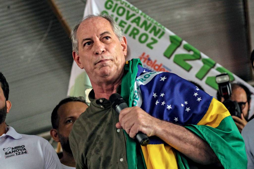 ALVO 1 - Ciro Gomes: tentativa de evitar a sangria de votos e a fuga de aliados -