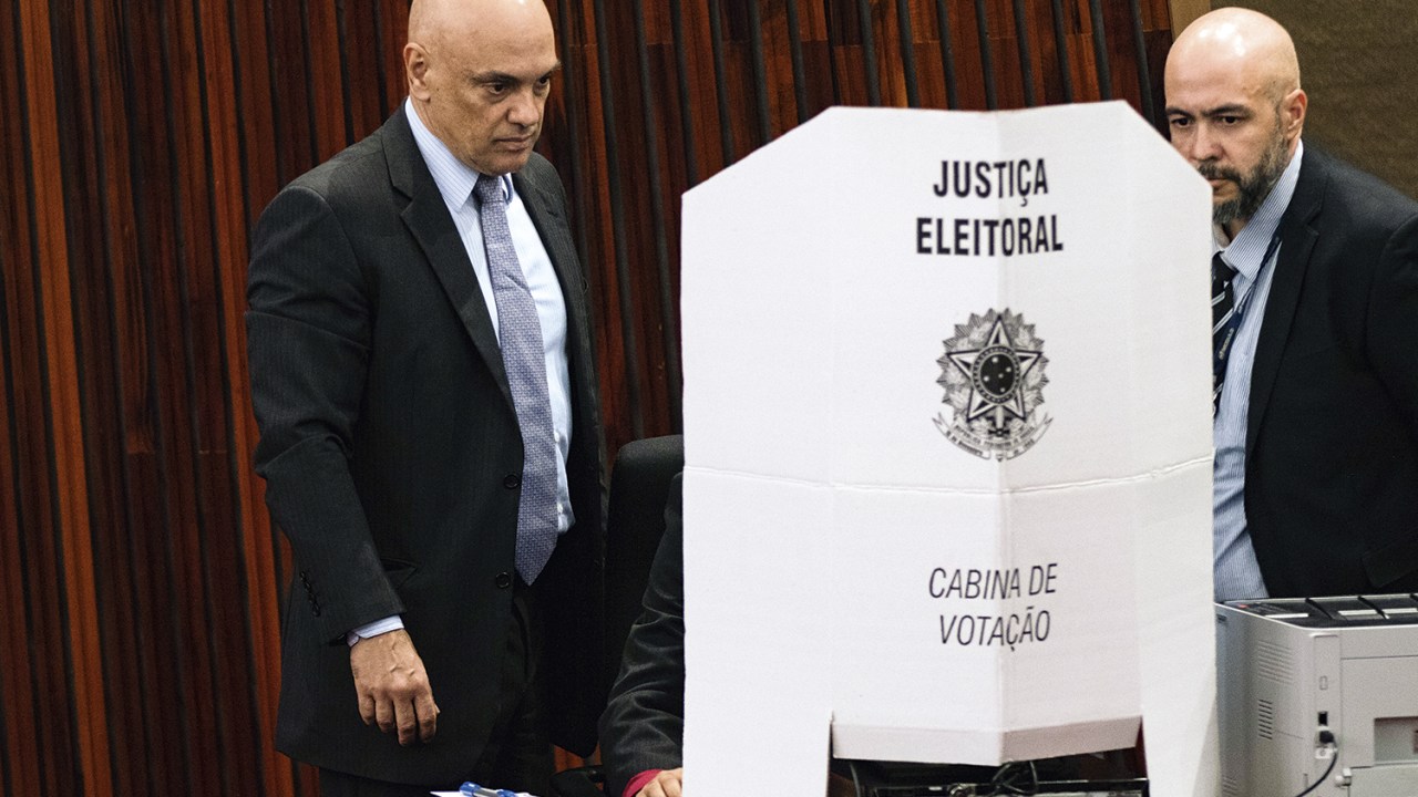 ALGUM EQUILÍBRIO - Moraes: o presidente moderou as críticas ao STF -