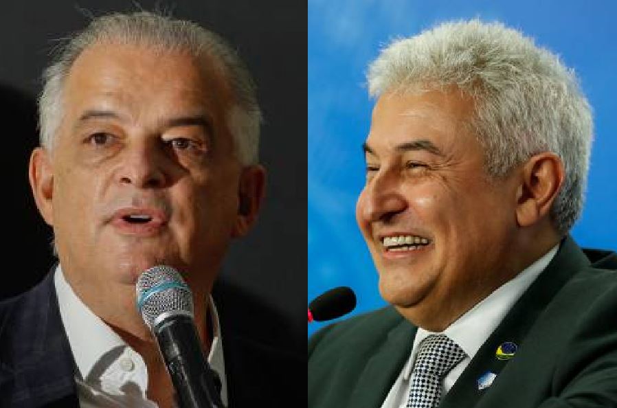 O ex-governador Márcio França (PSB) e o ex-ministro Marcos Pontes (Republicanos), candidatos ao Senado por São Paulo