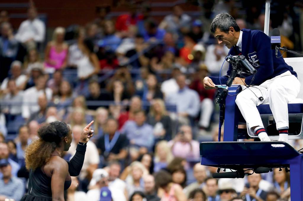 2018 US Open – Day 13 ATIVISTA - A bronca no juiz, em 2018: “É porque sou mulher! E você sabe disso” -