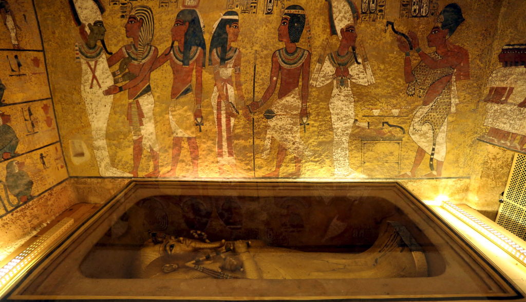 A câmara onde foi sepultado o faraó Tutancâmon -