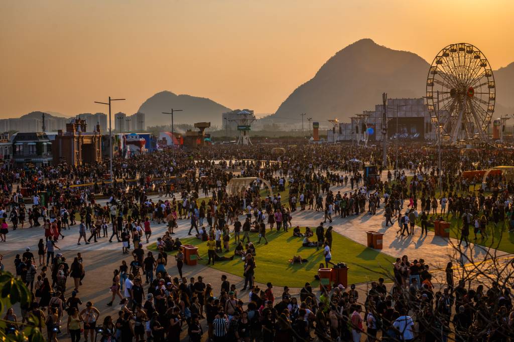 Final de tarde no Rock in Rio 2022