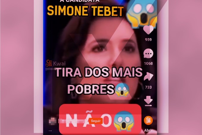 Fake news sobre Simone Tebet