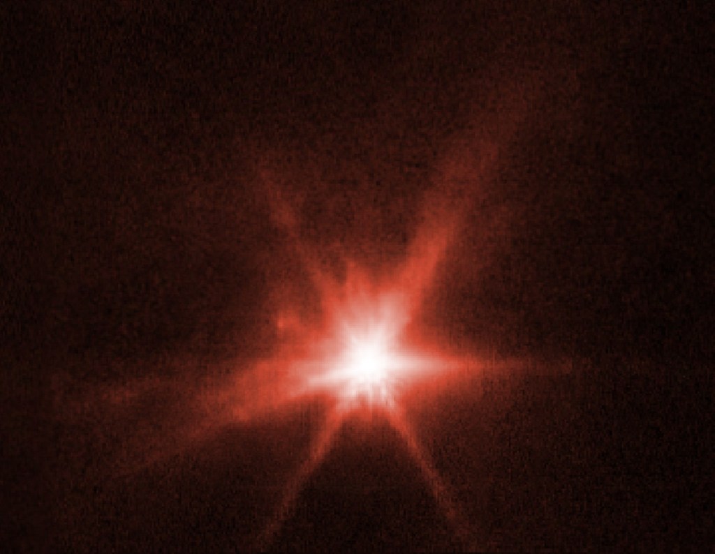 Momento do impacto captado pelo telescópio James Webb -