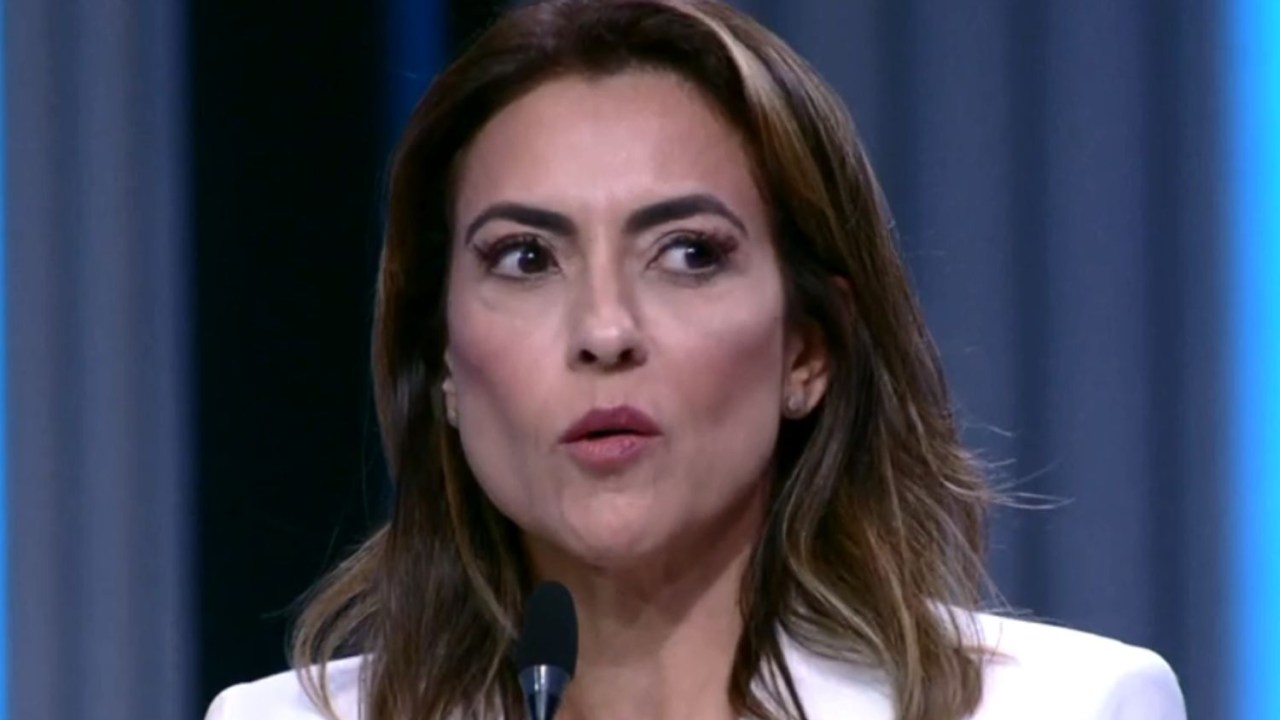 Soraya Thronicke, candidata do União Brasil à presidência, no debate da Globo