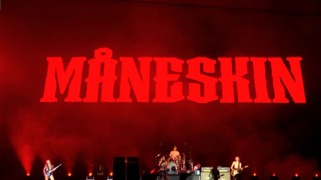 Måneskin em seu show no Rock in Rio nesta quinta-feira, 8