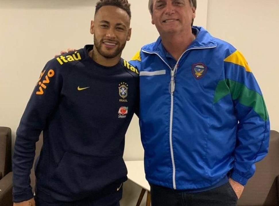 Neymar e Jair Bolsonaro -