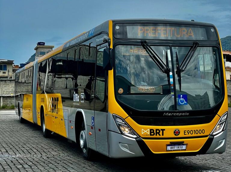 Novo modelo do BRT, apresentado pela prefeitura da capital fluminense.