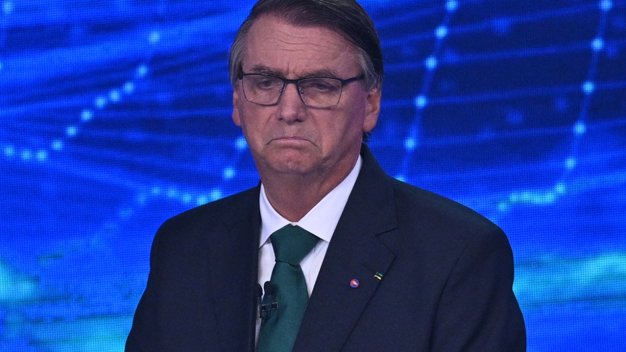 Jair Bolsonaro durante o debate da Band