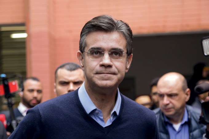 Candidato Rodrigo Garcia votando Eleições 2022
