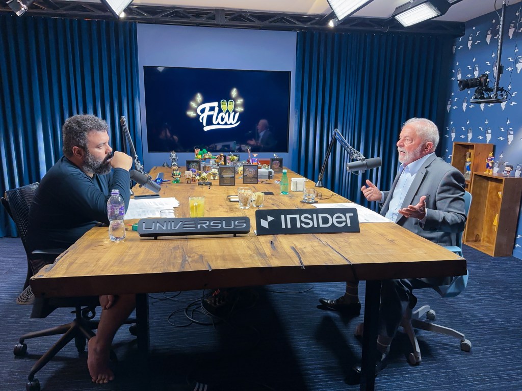 18.10.2022 – Lula participa do Flow Podcast, entrevistado pelo apresentador Igor 3K, com transmissão ao vivo pelo canal do podcast no YouTube. Foto: Ricardo Stuckert