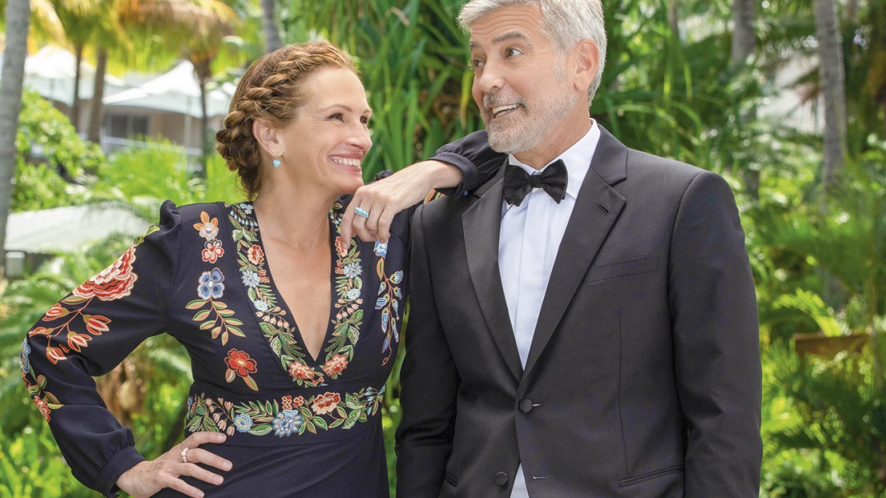 LEVEZA - Julia Roberts e George Clooney em Ingresso para o Paraíso: o ex-casal se reaproxima, mas sem compromisso -