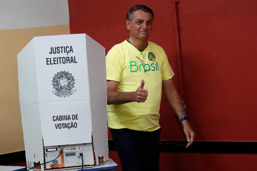 O candidato à reeleição Jair Bolsonaro
