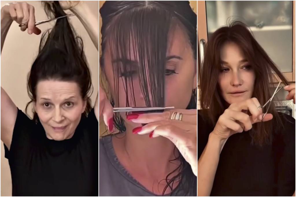 CORRENTE - Juliette Binoche, Penélope e Carla Bruni: mechas cortadas ao vivo, no Twitter -