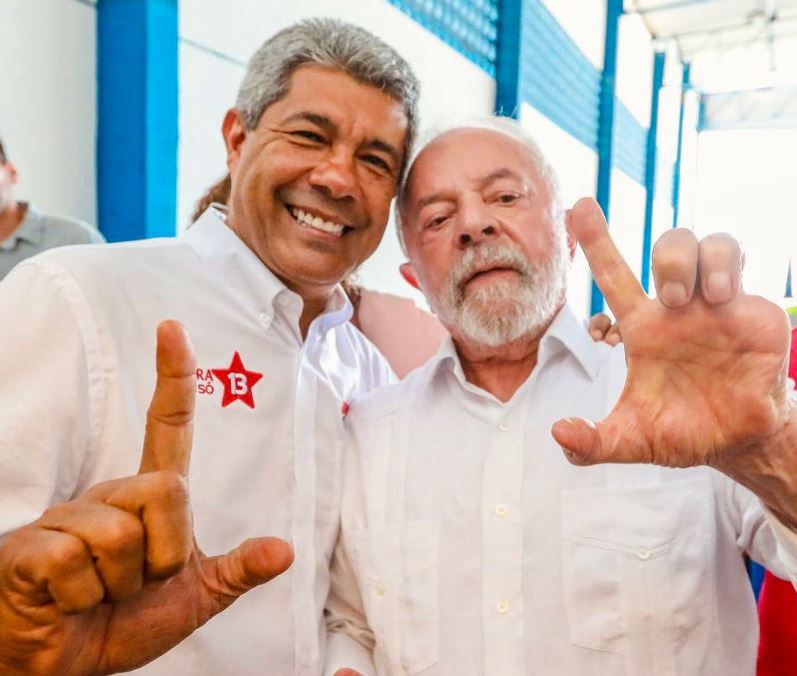 Jerônimo Rodrigues, candidato do PT ao governo da Bahia, e o ex-presidente Lula