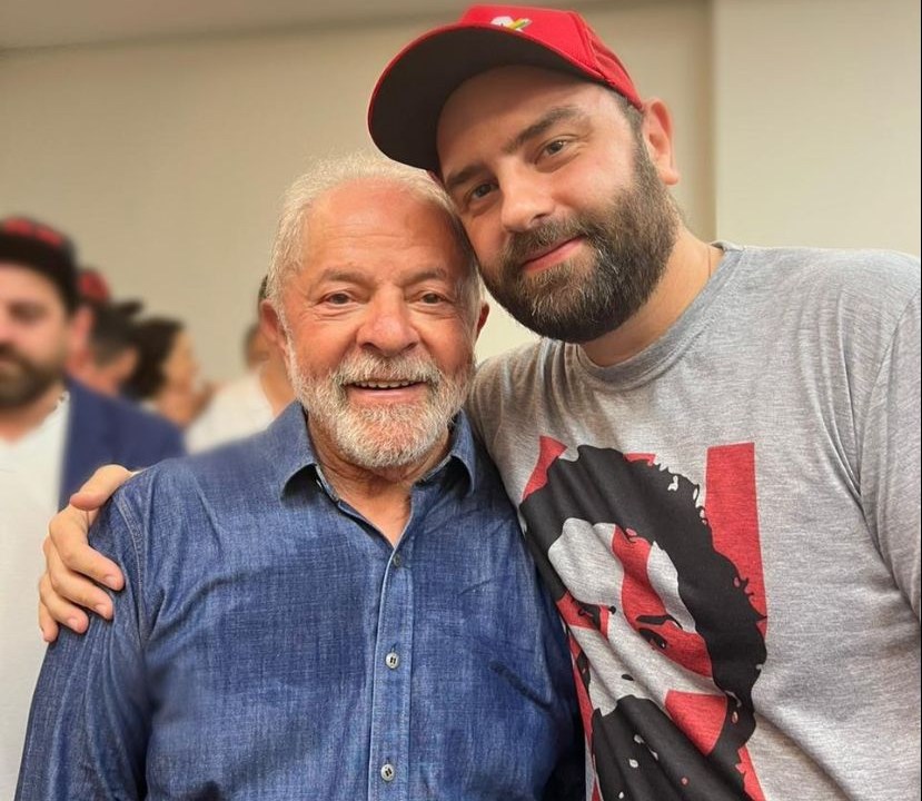 Luís Claudio Lula da Silva e o pai -
