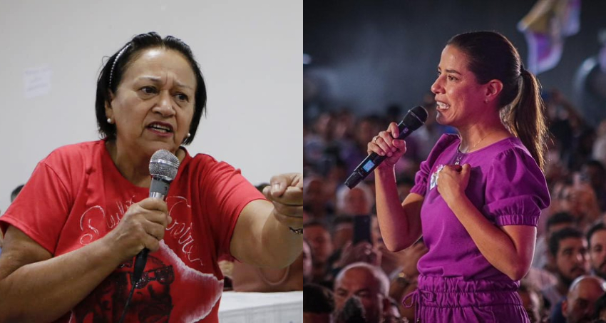 A governadora reeleita do Rio Grande do Norte, Fátima Bezerra (PT), e a governadora eleita de Pernambuco, Raquel Lyra (PSDB)