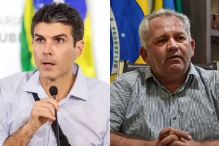 O governador reeleito do Pará, Helder Barbalho (MDB), e o prefeito de Itaituba (PA), Valmir Climaco (MDB)