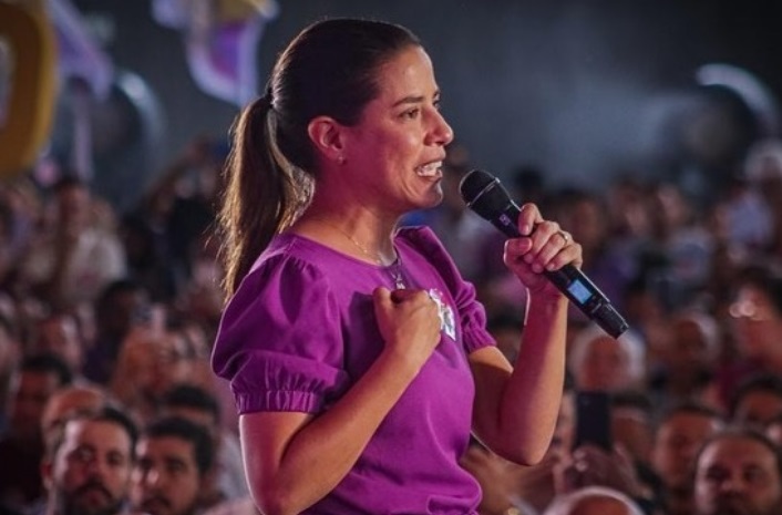 A candidata do PSDB ao governo de Pernambuco, Raquel Lyra