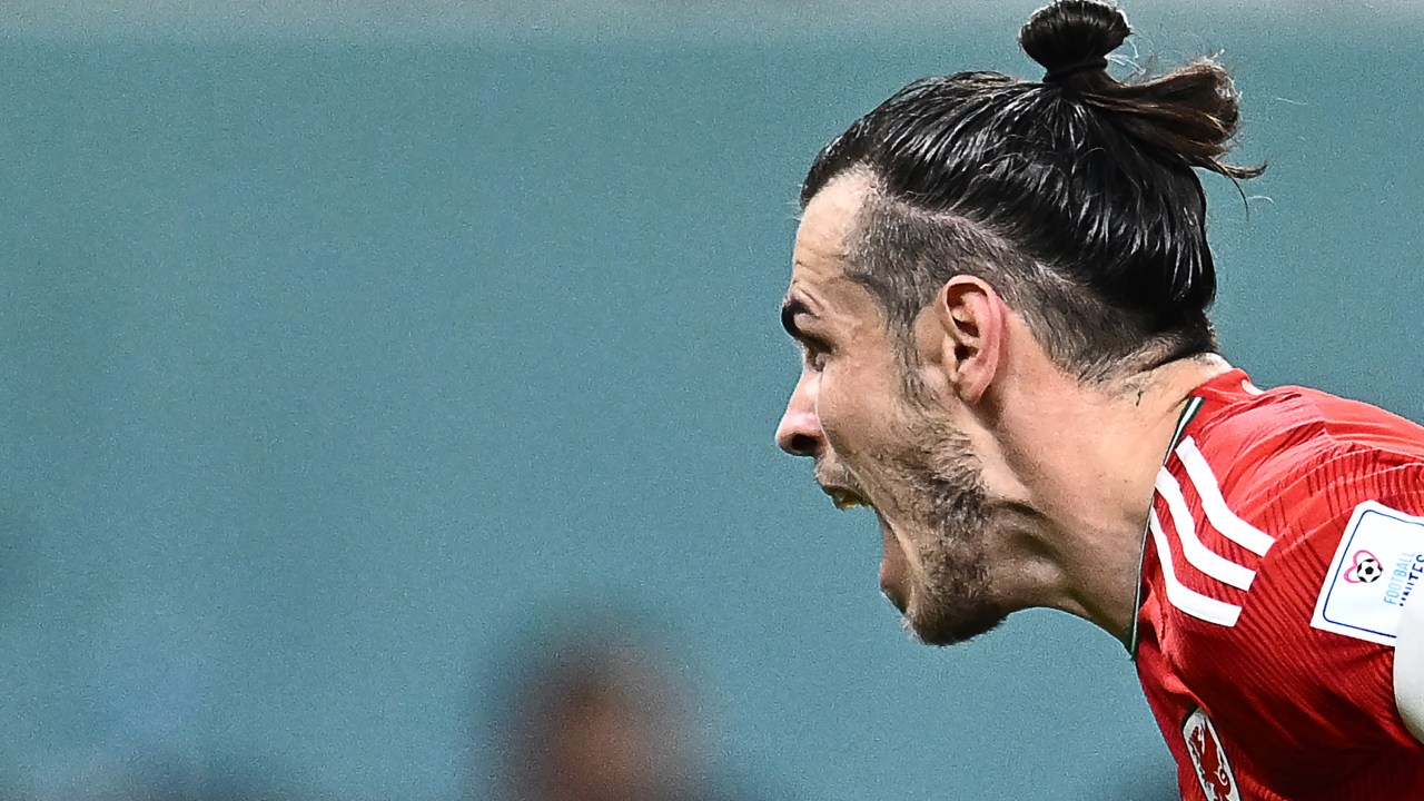 Alívio: Gareth Bale celebra seu gol no empate com os EUA