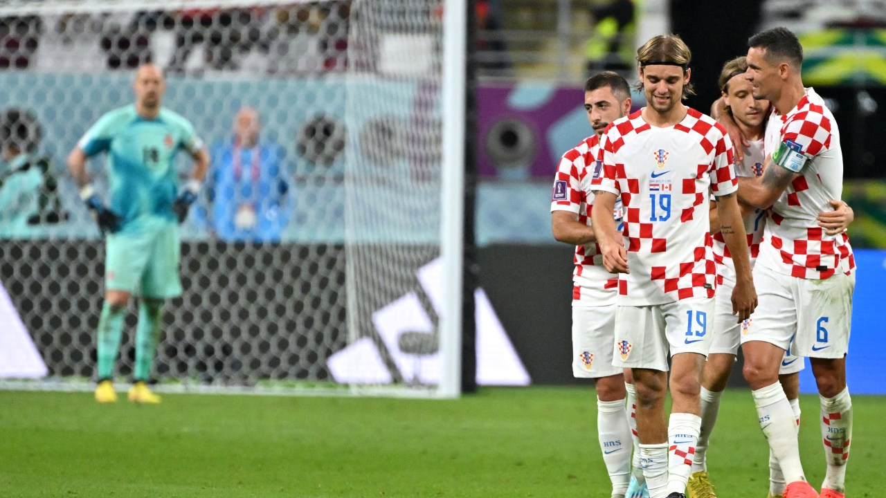 Lovro Majer comemoram o último gol croata -