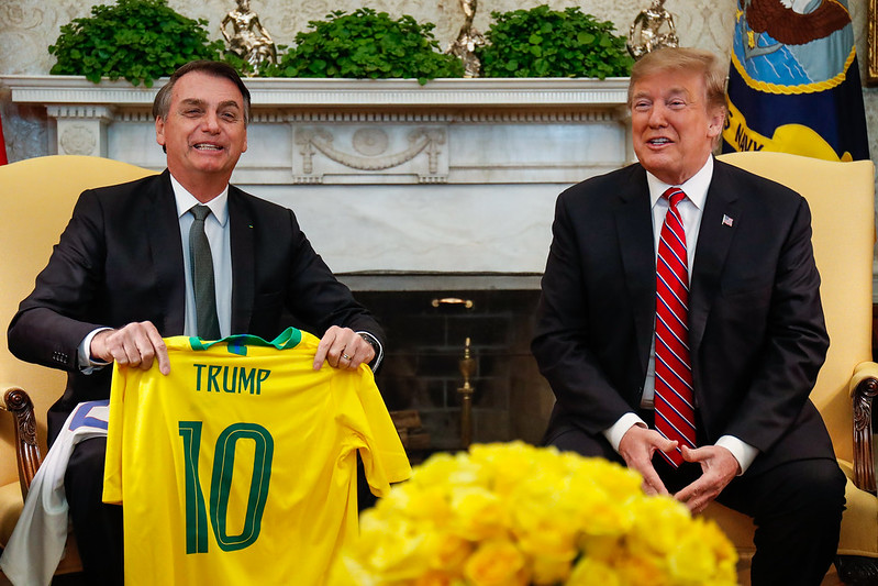 Jair Bolsonaro e Donald Trump, em 2019