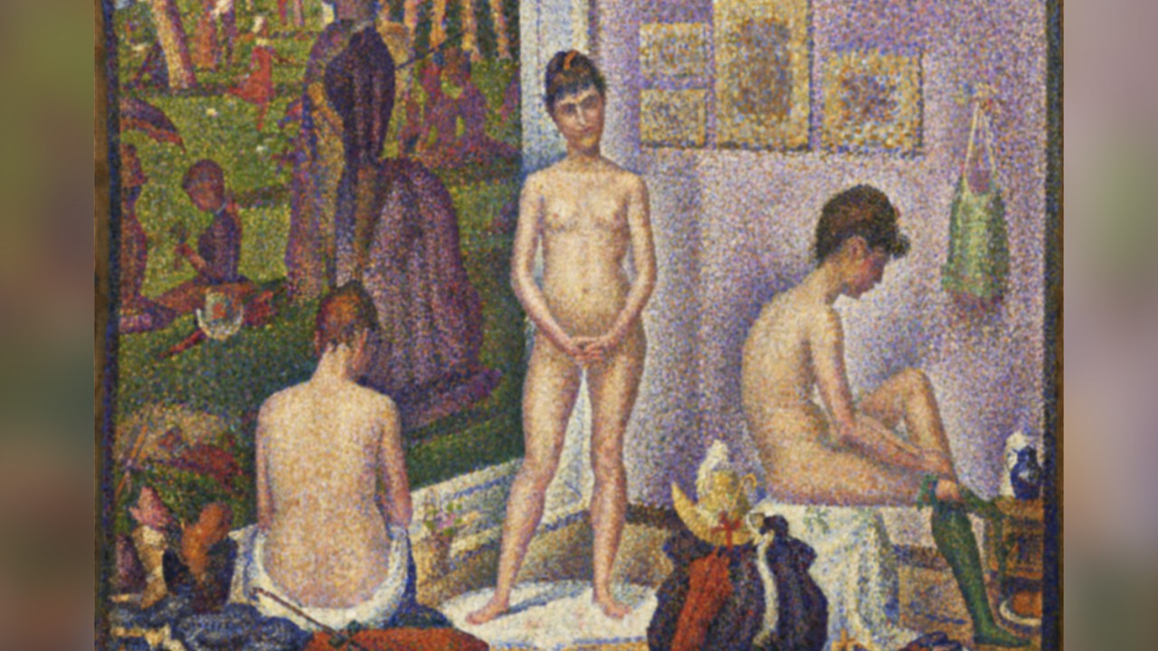 PONTILHISMO - Les Poseuses, Ensemble, de Georges Seurat, de 1888: pintura estimada em 100 milhões de dólares -