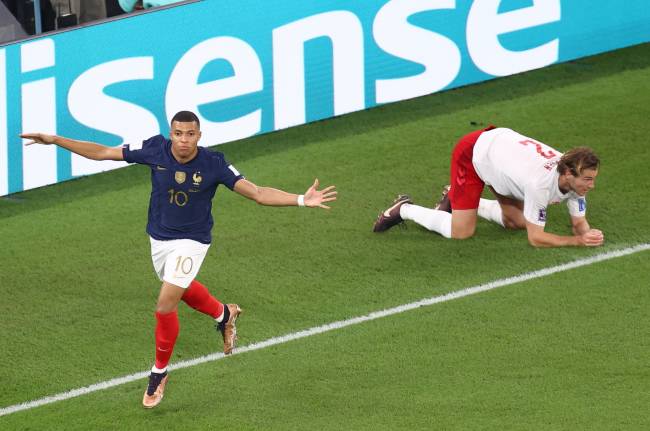 O nome do jogo: Mbappé marcou dois pela França contra a Dinamarca