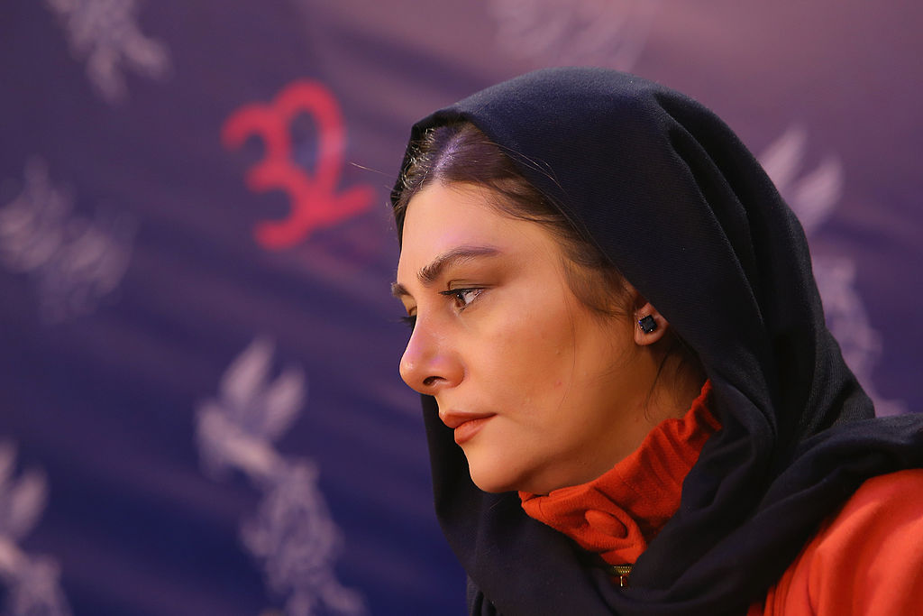 TEHRAN, IRAN - FEBRUARY 01: Hengameh Ghaziani at the press conference during Fajr Film Festival 2014 on February 1, 2014 in Tehran, Iran. (Photo by Amin Mohammad Jamali/Getty Images)