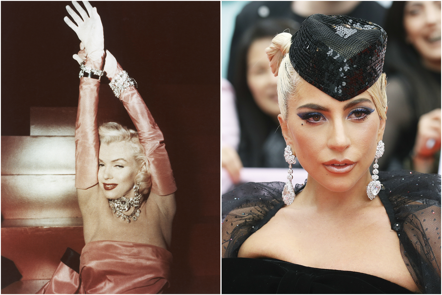BEST FRIENDS - Fascination: natural in Marilyn (left) and artificial in Lady Gaga -