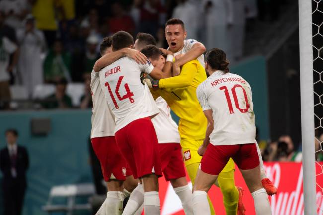 POLINIA X ARÁBIA SAUDITACOPA DO MUNDO FIFA, CATAR 2022 26/11/2022 Szczesny defendeu pênalti dos sauditas -