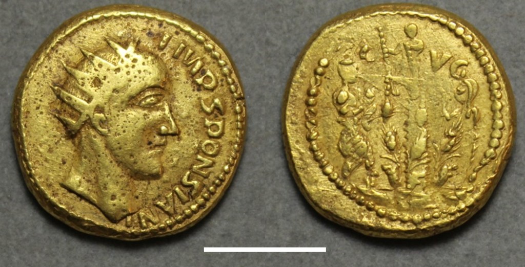 A moeda com o nome de Sponsian e seu retrato foi encontrada há mais de 300 anos na Transilvânia, outrora um posto avançado do império romano.