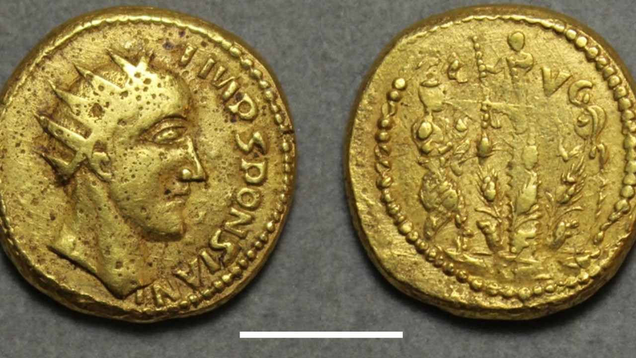A moeda com o nome de Sponsian e seu retrato foi encontrada há mais de 300 anos na Transilvânia, outrora um posto avançado do império romano.