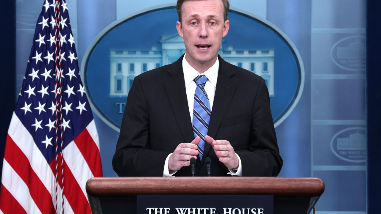 WASHINGTON, DC - SEPTEMBER 20: National Security Adviser Jake Sullivan speaks during the daily news briefing at the James S. Brady Press Briefing Room of the White House on September 20, 2022 in Washington, DC. Sullivan discuss President Biden’s trip to the United Nations General Assembly in New York City this week. (Photo by Alex Wong/Getty Images)